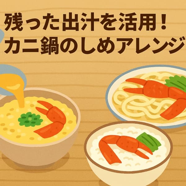 残った出汁を活用！カニ鍋の〆アレンジレシピ