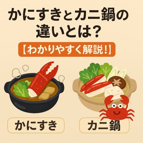 かにすきとカニ鍋の違いとは？【わかりやすく解説!】